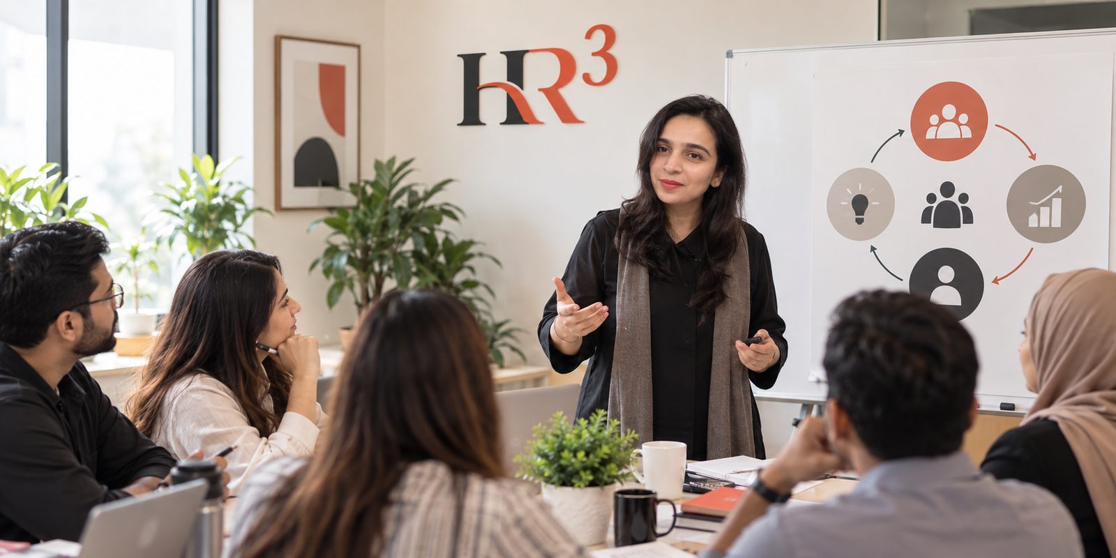 An HR³ working session with a leadership team